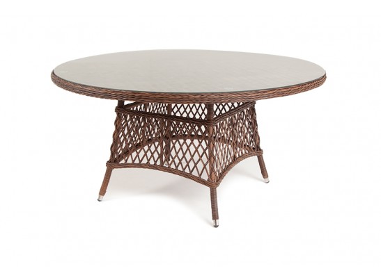 "Эспрессо" плетеный круглый стол, диаметр 150 см, цвет коричневый в Ростове-на-Дону