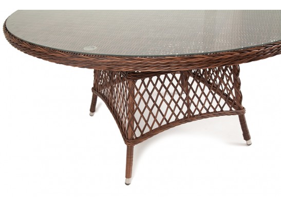 "Эспрессо" плетеный круглый стол, диаметр 150 см, цвет коричневый в Ростове-на-Дону