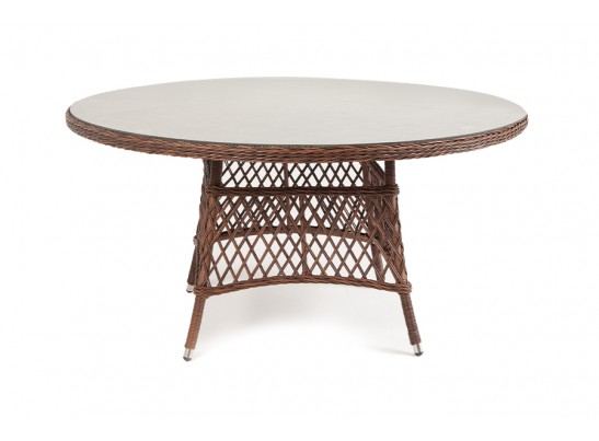 "Эспрессо" плетеный круглый стол, диаметр 150 см, цвет коричневый в Ростове-на-Дону