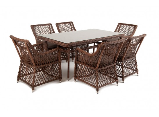 "Латте" обеденная группа плетеная, цвет коричневый в Ростове-на-Дону
