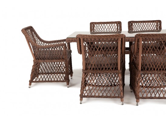 "Латте" обеденная группа плетеная, цвет коричневый в Ростове-на-Дону