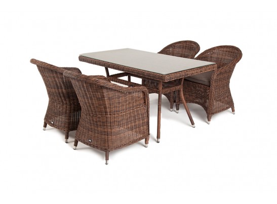 "Латте–140 R" обеденная группа плетеная, цвет коричневый в Ростове-на-Дону