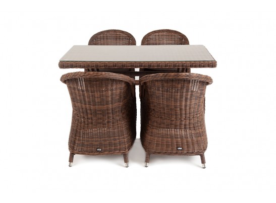 "Латте–140 R" обеденная группа плетеная, цвет коричневый в Ростове-на-Дону