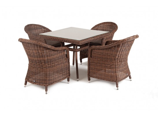 "Фредо" обеденная группа из искусственного ротанга, цвет коричневый в Ростове-на-Дону