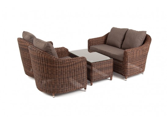 "Кон Панна" лаунж-зона из искусственного ротанга, цвет коричневый в Ростове-на-Дону