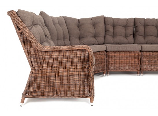 "Бергамо" модульный диван из ротанга, цвет коричневый в Ростове-на-Дону