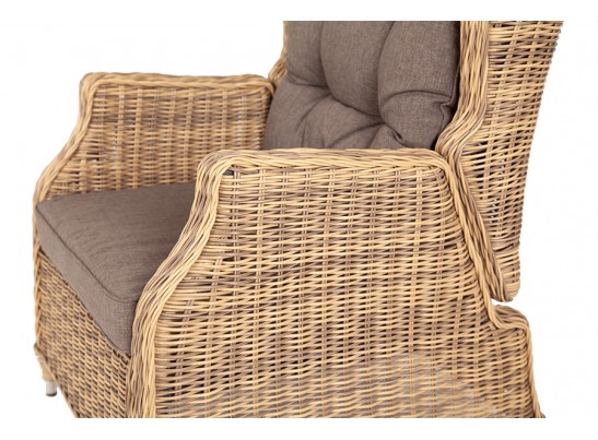 "Форио" кресло раскладное плетеное, цвет соломенный в Ростове-на-Дону