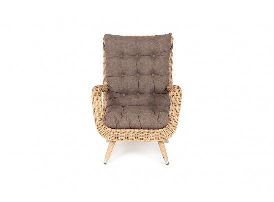 "Толедо" кресло плетеное с подушками, цвет соломенный в Ростове-на-Дону