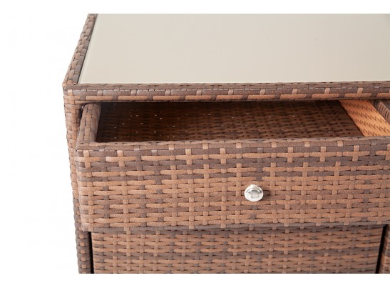 "Мальта" тумба плетеная из искусственного ротанга, цвет коричневый в Ростове-на-Дону