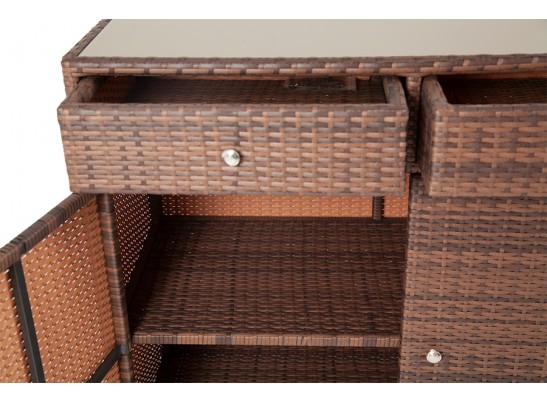 "Мальта" тумба плетеная из искусственного ротанга, цвет коричневый в Ростове-на-Дону