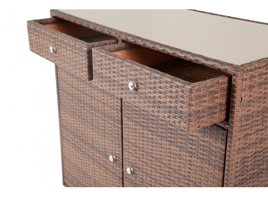 "Мальта" тумба плетеная из искусственного ротанга, цвет коричневый в Ростове-на-Дону