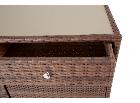 "Мальта" тумба плетеная из искусственного ротанга, цвет коричневый в Ростове-на-Дону