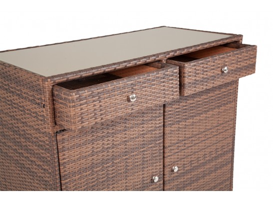 "Мальта" тумба плетеная из искусственного ротанга, цвет коричневый в Ростове-на-Дону