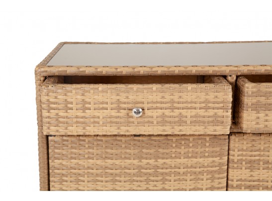 "Мальта" тумба плетеная из искусственного ротанга, цвет соломенный в Ростове-на-Дону