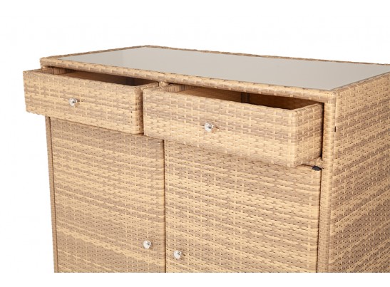 "Мальта" тумба плетеная из искусственного ротанга, цвет соломенный в Ростове-на-Дону