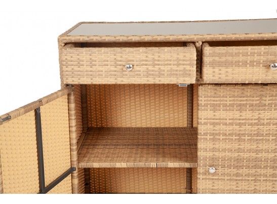 "Мальта" тумба плетеная из искусственного ротанга, цвет соломенный в Ростове-на-Дону