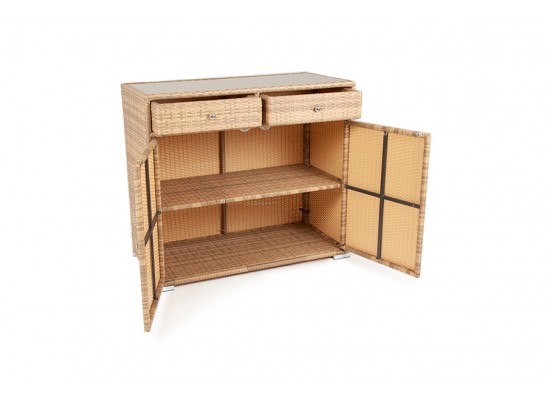 "Мальта" тумба плетеная из искусственного ротанга, цвет соломенный в Ростове-на-Дону