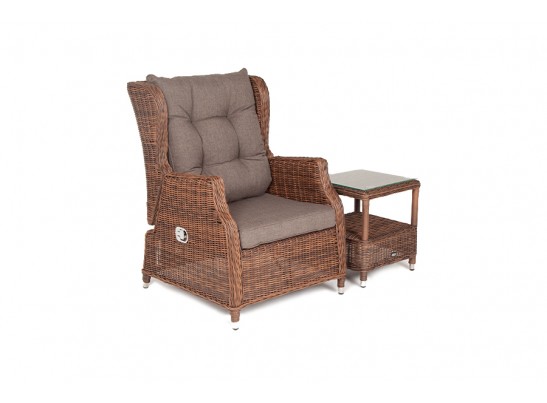 "Форио" кресло раскладное плетеное, цвет коричневый в Ростове-на-Дону