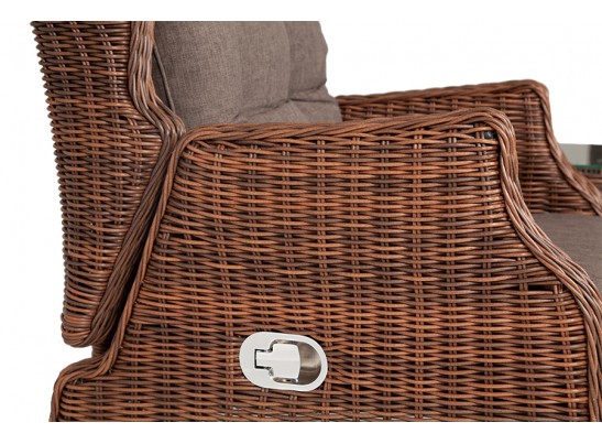 "Форио" кресло раскладное плетеное, цвет коричневый в Ростове-на-Дону