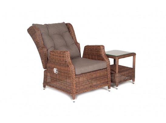 "Форио" кресло раскладное плетеное, цвет коричневый в Ростове-на-Дону