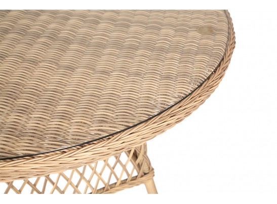 "Эспрессо" плетеный круглый стол, диаметр 118 см, цвет соломенный в Ростове-на-Дону
