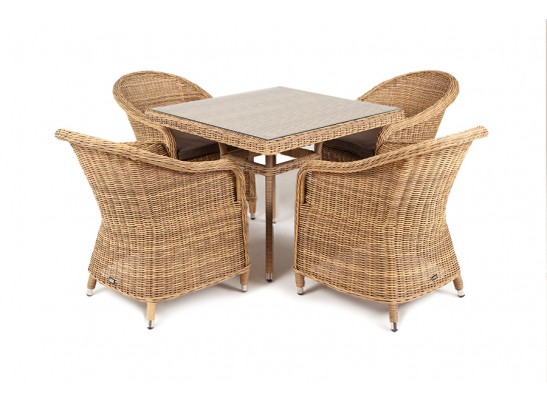 "Фредо" обеденная группа из искусственного ротанга, цвет соломенный в Ростове-на-Дону
