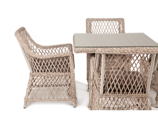 "Айриш" обеденная группа плетеная на 4 персоны, цвет бежевый в Ростове-на-Дону