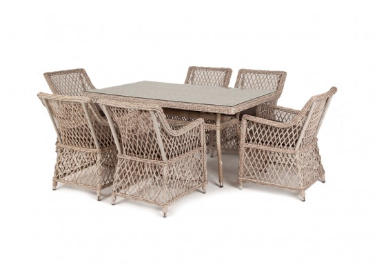 "Латте" обеденная группа плетеная, цвет бежевый в Ростове-на-Дону