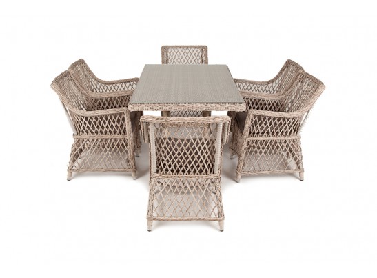 "Латте" обеденная группа плетеная, цвет бежевый в Ростове-на-Дону