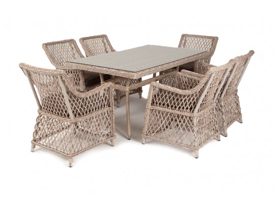 "Латте" обеденная группа плетеная, цвет бежевый в Ростове-на-Дону