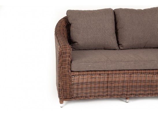 "Кон Панна" диван из искусственного ротанга двухместный, цвет коричневый в Ростове-на-Дону