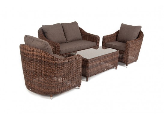 "Кон Панна" лаунж-зона из искусственного ротанга, цвет коричневый в Ростове-на-Дону