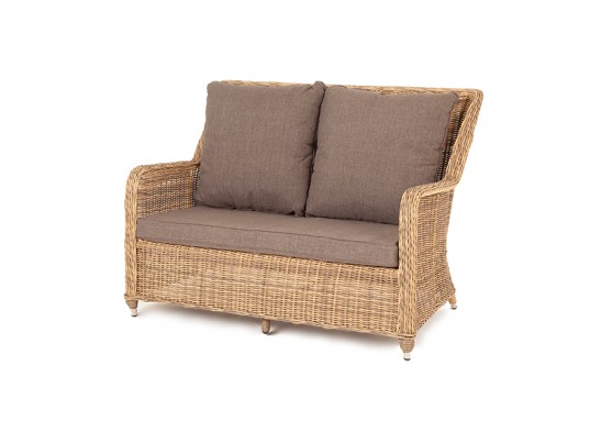 "Гляссе" диван двухместный из искусственного ротанга, цвет соломенный в Ростове-на-Дону
