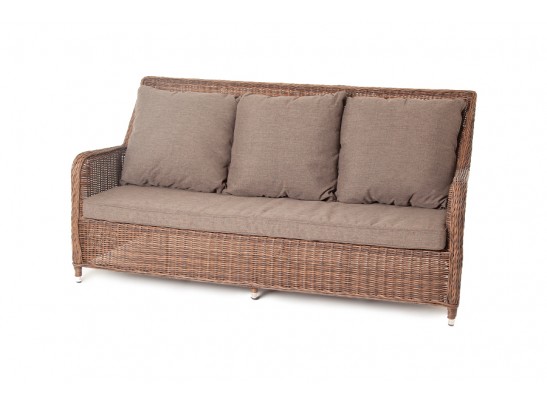 "Гляссе" диван трехместный из искусственного ротанга, цвет коричневый в Ростове-на-Дону