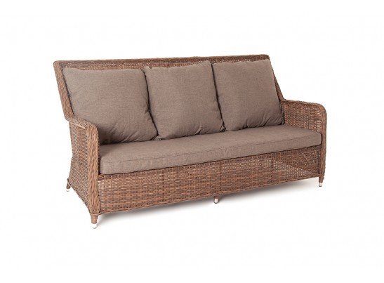 "Гляссе" диван трехместный из искусственного ротанга, цвет коричневый в Ростове-на-Дону