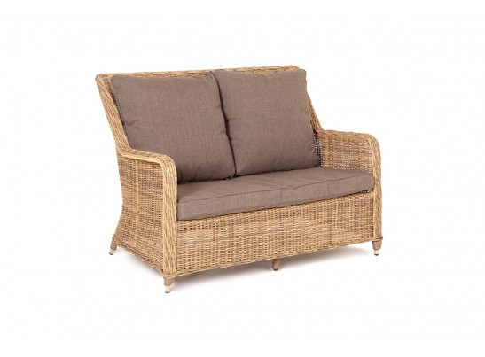 "Гляссе" диван двухместный из искусственного ротанга, цвет соломенный в Ростове-на-Дону