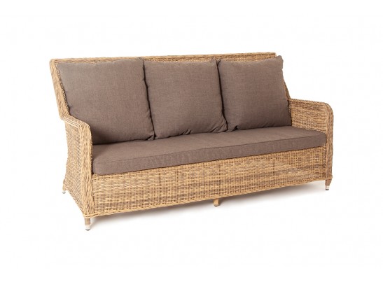"Гляссе" диван трехместный из искусственного ротанга, цвет соломенный в Ростове-на-Дону
