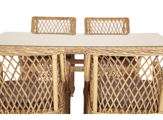 "Латте" обеденная группа плетеная, цвет соломенный в Ростове-на-Дону