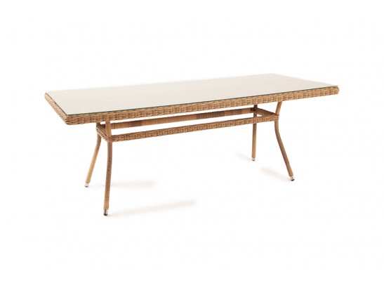 "Латте" плетеный стол из искусственного ротанга 200х90см, цвет соломенный в Ростове-на-Дону