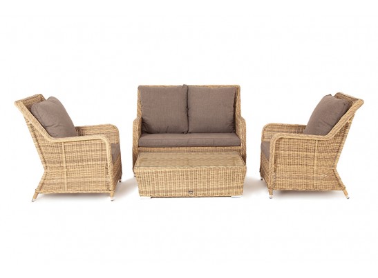 "Гляссе Сингл" лаунж-зона из искусственного ротанга, цвет соломенный в Ростове-на-Дону