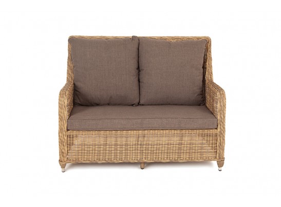 "Гляссе" диван двухместный из искусственного ротанга, цвет соломенный в Ростове-на-Дону