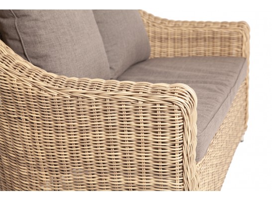 "Кон Панна" диван из искусственного ротанга двухместный, цвет соломенный в Ростове-на-Дону