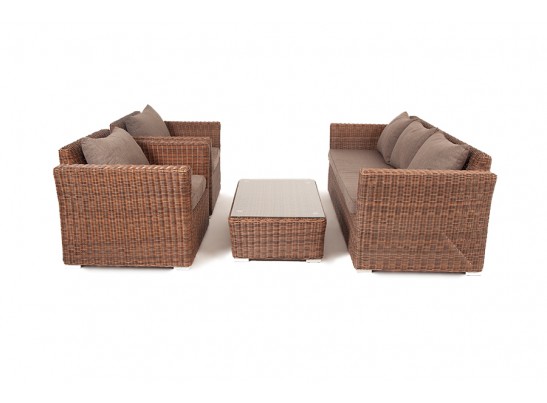 "Капучино" лаунж-зона из искусственного ротанга, цвет коричневый в Ростове-на-Дону