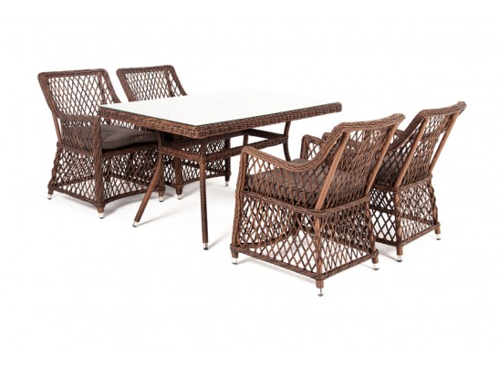 "Латте–140 L" обеденная группа плетеная, цвет коричневый в Ростове-на-Дону