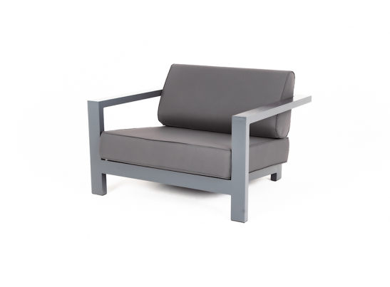 "Гранада" кресло алюминиевое, цвет серый, ткань Savana Graffit в Ростове-на-Дону