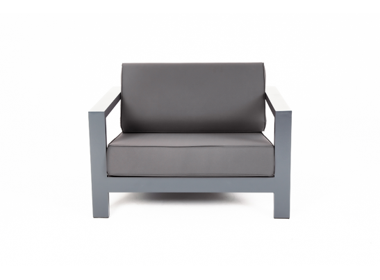 "Гранада" кресло алюминиевое, цвет серый, ткань Savana Graffit в Ростове-на-Дону