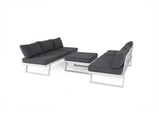 "Альпы" комплект-трансформер садовой мебели из алюминия (угловой диван, столик) с подушками в Ростове-на-Дону
