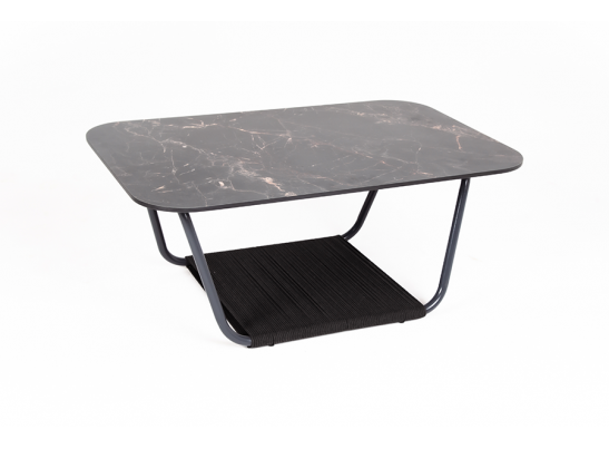 "Гранада" журнальный стол 100х65 см из HPL, цвет "черный мрамор" в Ростове-на-Дону