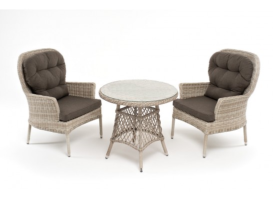 "Алиса" кофейный комплект из искусственного ротанга, цвет бежевый в Ростове-на-Дону