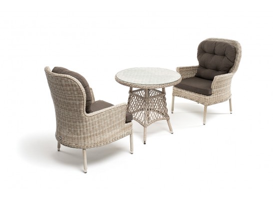 "Алиса" кофейный комплект из искусственного ротанга, цвет бежевый в Ростове-на-Дону